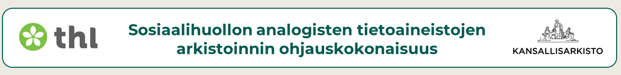 Sosiaalihuollon Arkistoinnin Käsitteet